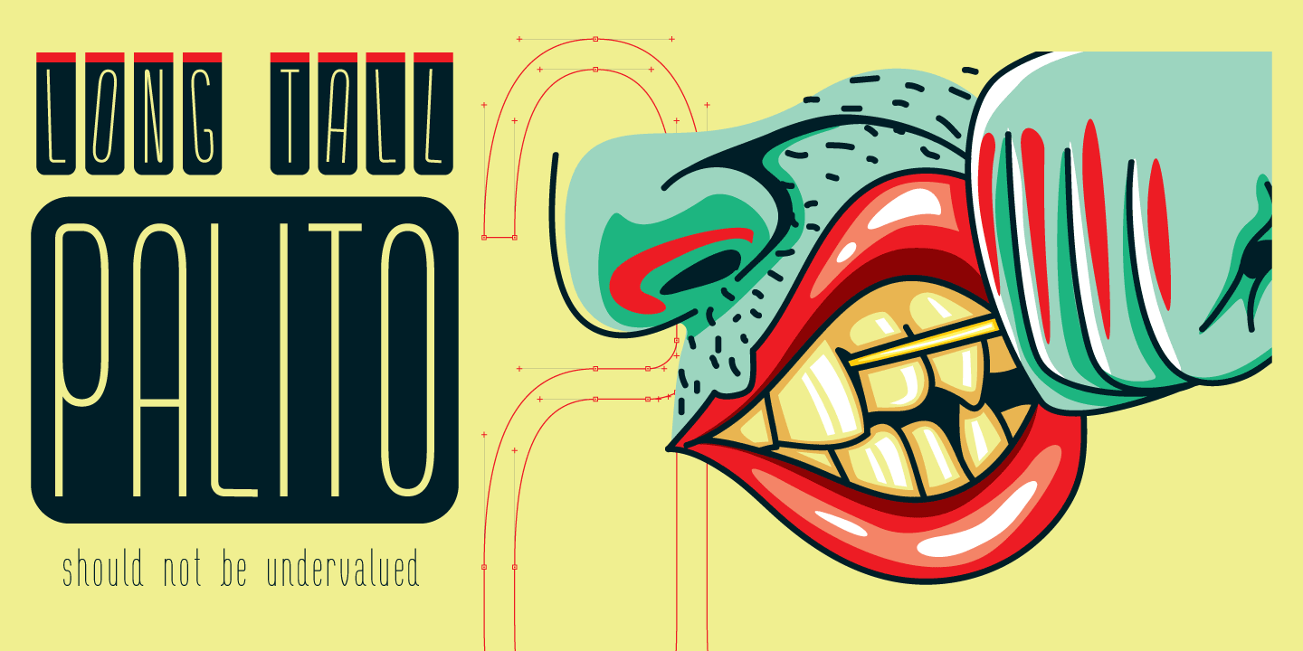 Long Tall Palito Font PNG with transparent background - Preview 1