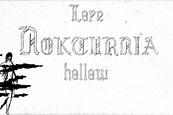 Lore Nokturnia Hollow Font PNG with transparent background - Preview 2