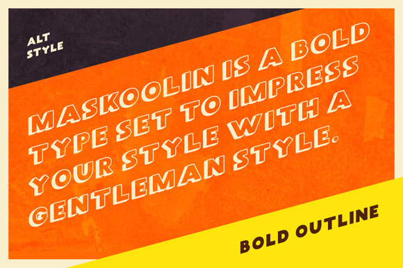 Maskoolin Font font preview - 2