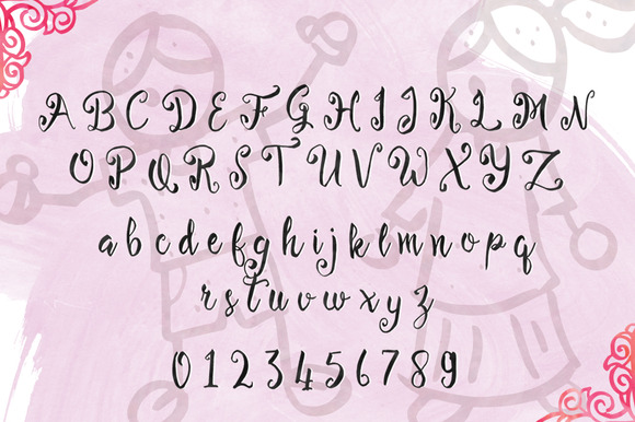 Painting Script Font PNG with transparent background - Preview 3