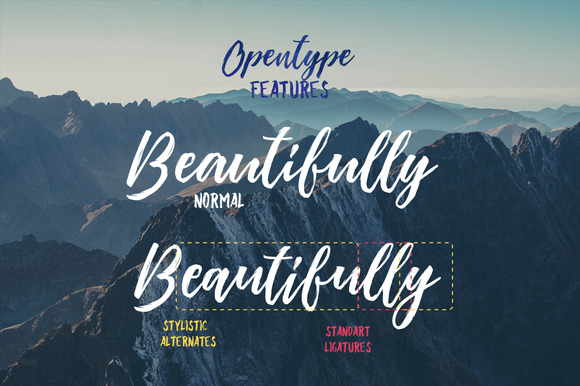 Pennello Font PNG with transparent background - Preview 3