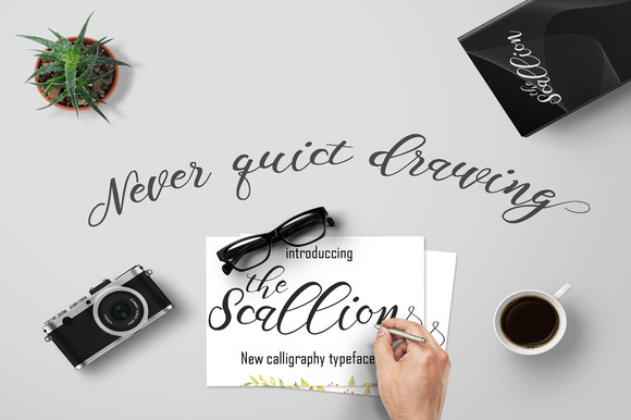 Scallion Font PNG with transparent background - Preview 4