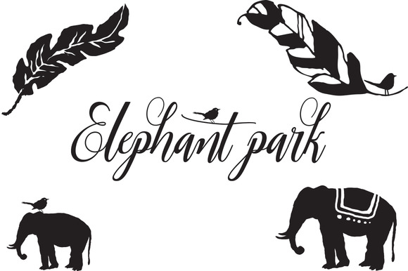Elephant Park Font PNG with transparent background - Preview 3