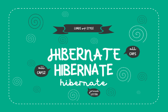 Hibernate Font PNG with transparent background - Preview 1