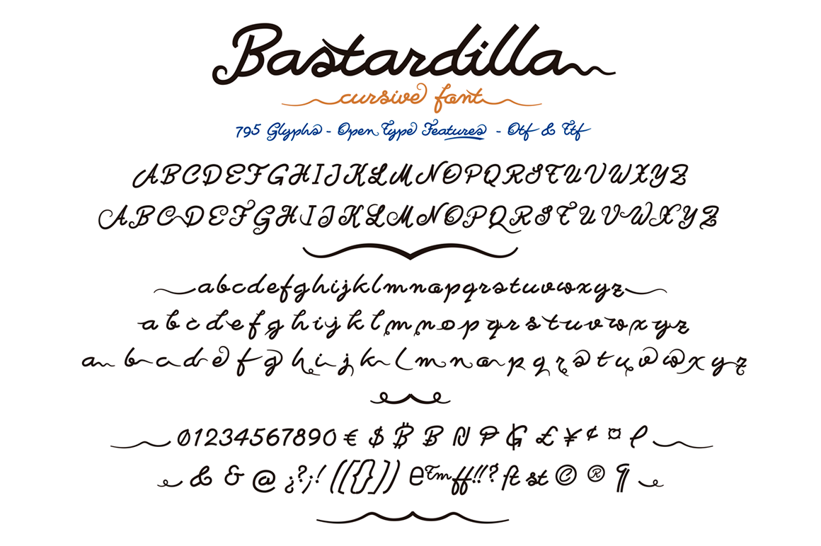 Bastardilla Font - Preview 2