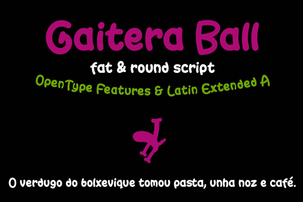 Gaitera Ball Font font preview - 1
