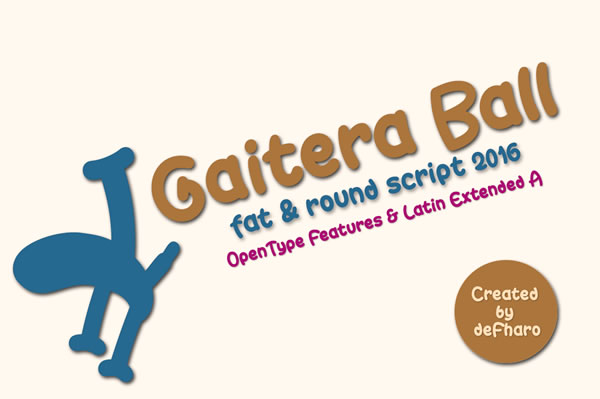 Gaitera Ball Font font preview - 2