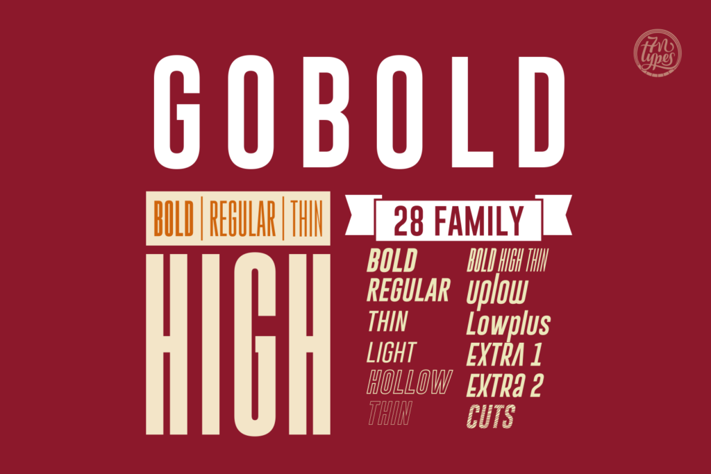 Gobold preview, geometric bold sans serif with clean angles