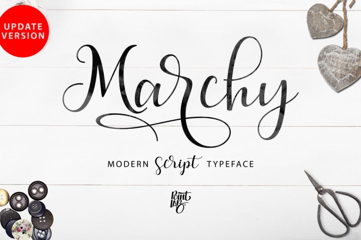 Marchy Font PNG with transparent background - Preview 5