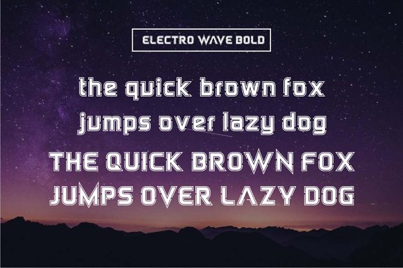 Electro Wave Font - Preview 2