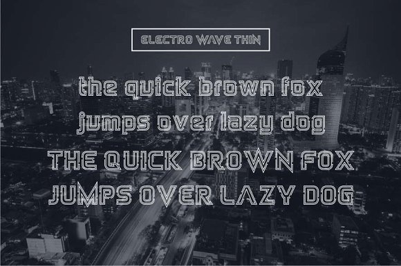 Electro Wave Font - Preview 4
