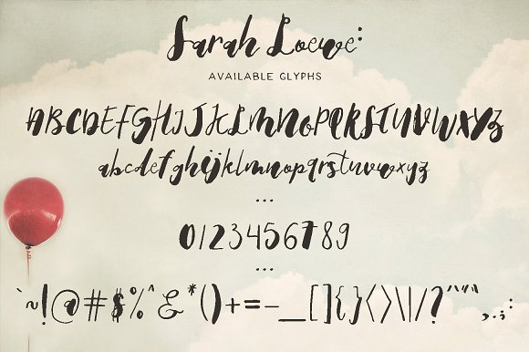 Sarah Loewe Font PNG with transparent background - Preview 5