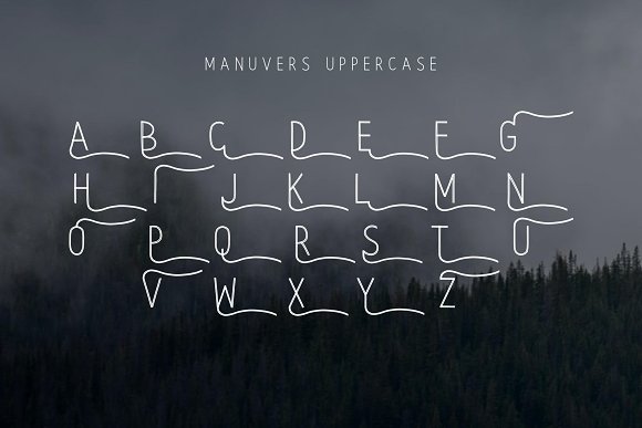 Manuvers Font PNG with transparent background - Preview 3