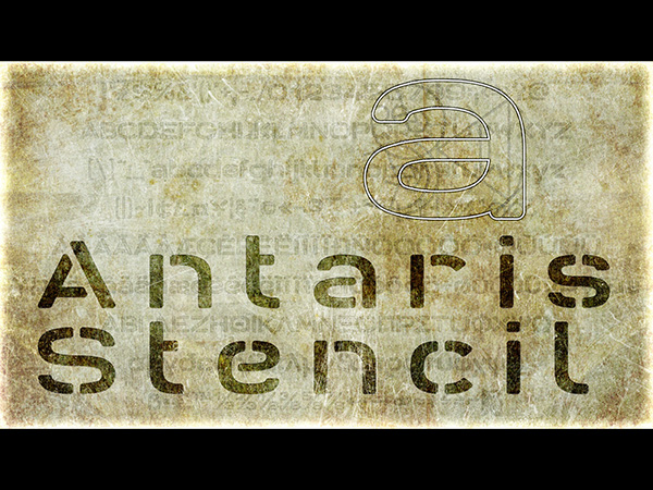 Antaris Stencil Font - Preview 1