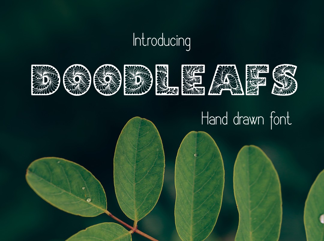 Doodleafs Font PNG with transparent background - Preview 2