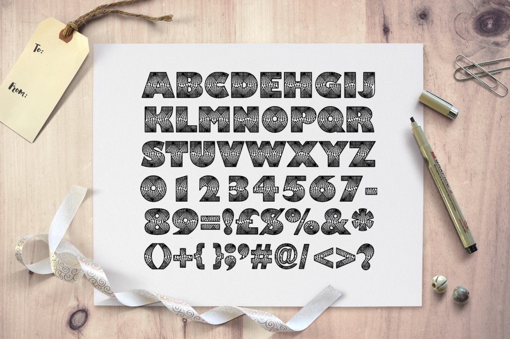 Lacy Font PNG with transparent background - Preview 1