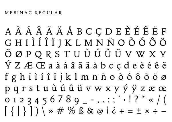 Mebinac Family Font PNG with transparent background - Preview 1