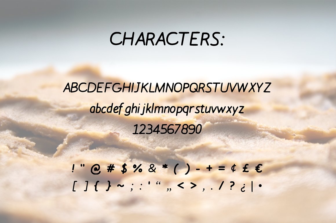 Peanut Butter Font Duo Font PNG with transparent background - Preview 1