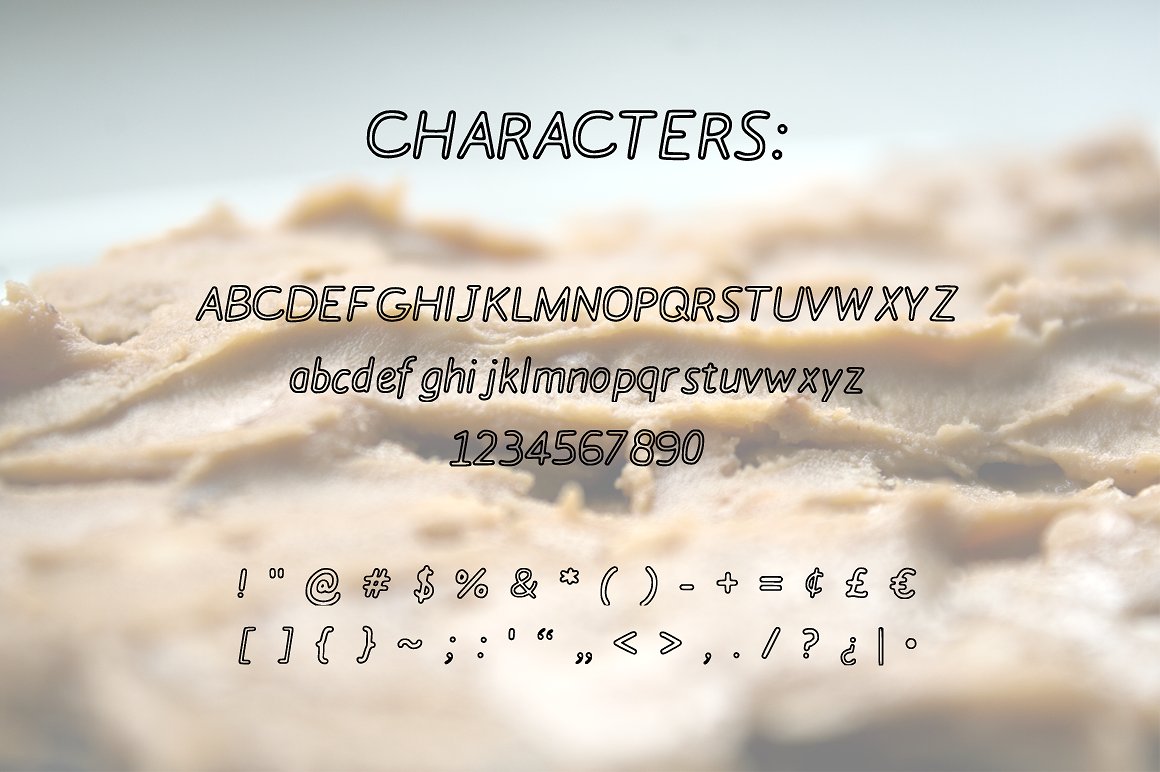 Peanut Butter Font Duo Font PNG with transparent background - Preview 2