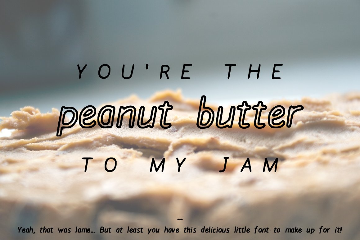 Peanut Butter Font Duo Font PNG with transparent background - Preview 3