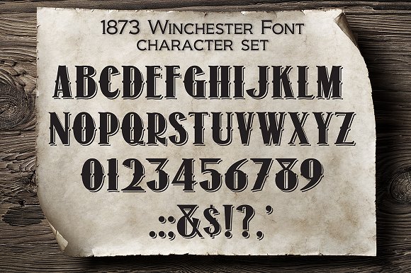 1873 Winchester Font PNG with transparent background - Preview 1