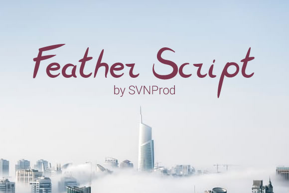 Feather Script Font By Svn Prod With Commercial