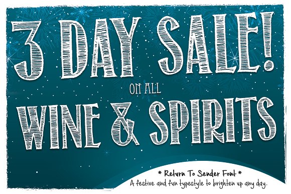 Return to Sender Font PNG with transparent background - Preview 1