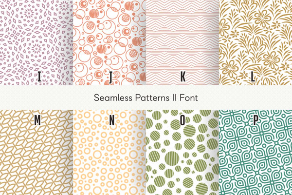 Seamless Patterns II Font PNG with transparent background - Preview 1