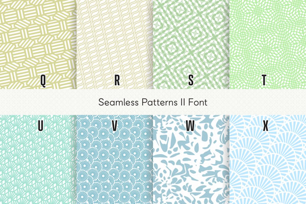 Seamless Patterns II Font PNG with transparent background - Preview 2