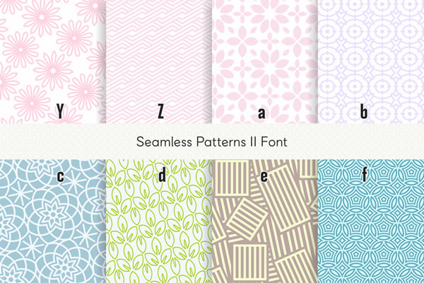 Seamless Patterns II Font PNG with transparent background - Preview 3