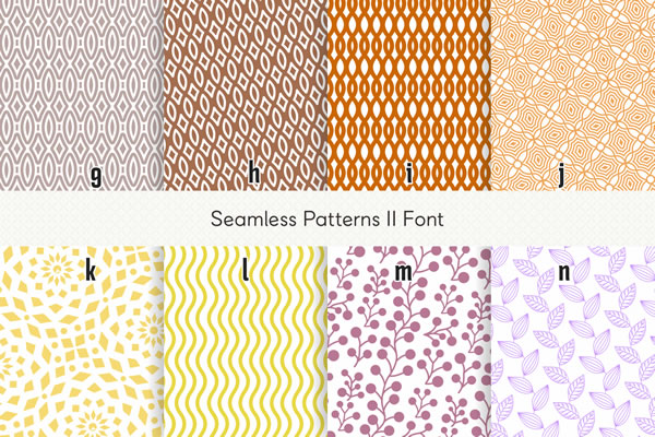 Seamless Patterns II Font PNG with transparent background - Preview 4