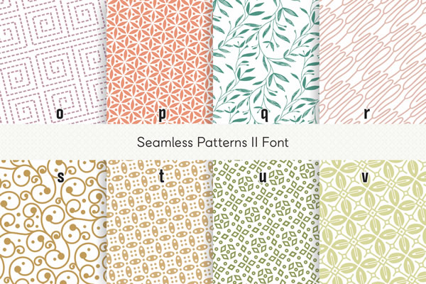 Seamless Patterns II Font PNG with transparent background - Preview 5