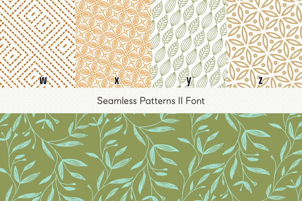 Seamless Patterns II Font PNG with transparent background - Preview 6
