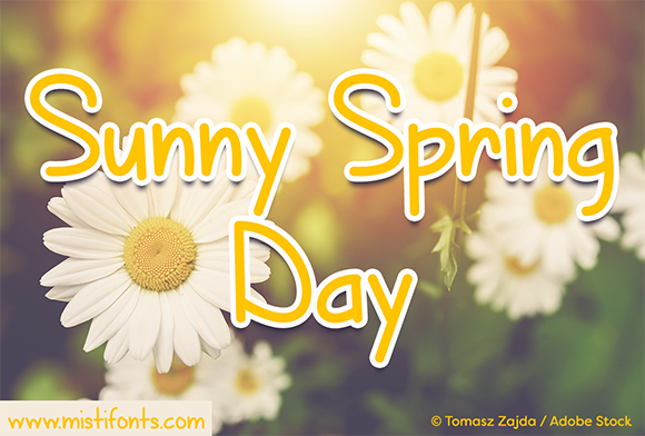 Sunday Spring Type Sunny Spring Day Font by Misti · Creative Fabrica