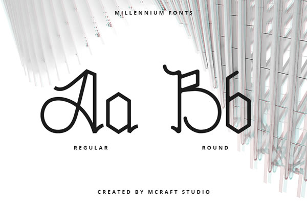 Millennium Font font preview - 3