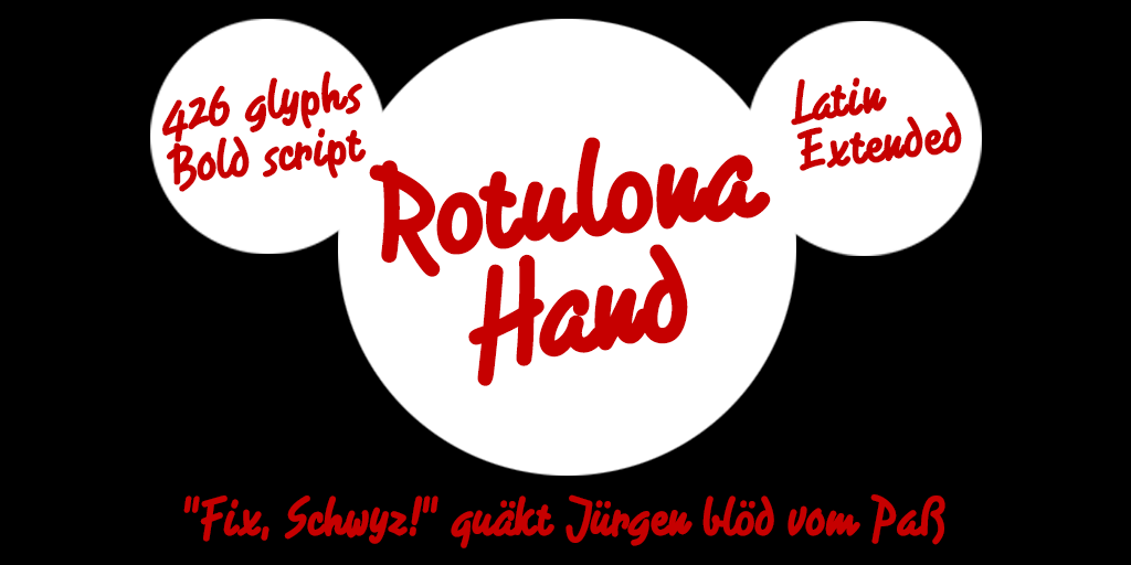 Rotulona Hand Font PNG with transparent background - Preview 1