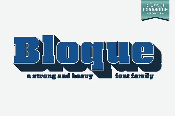 Bloque Family Slab Serif Font By Corradine Fonts