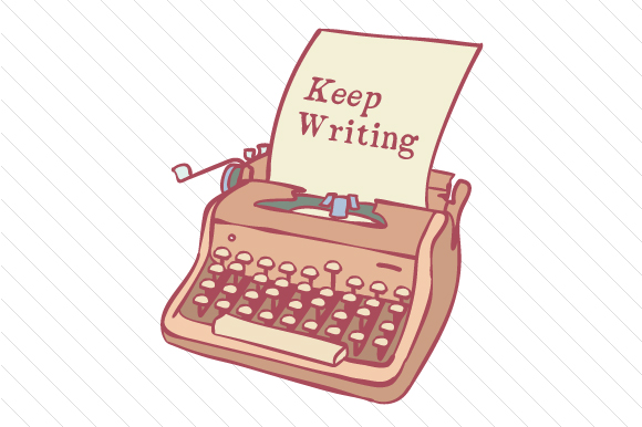 Keep Writing Typewriter Designs & Drawings Craft Cut File By Creative Fabrica Crafts