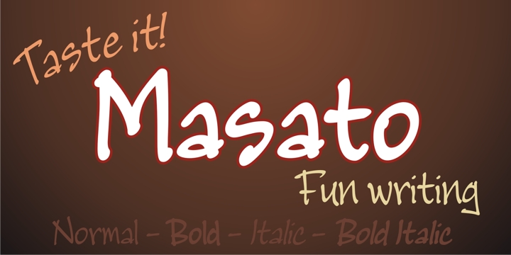 Masato Family Script & Handwritten Font By Corradine Fonts