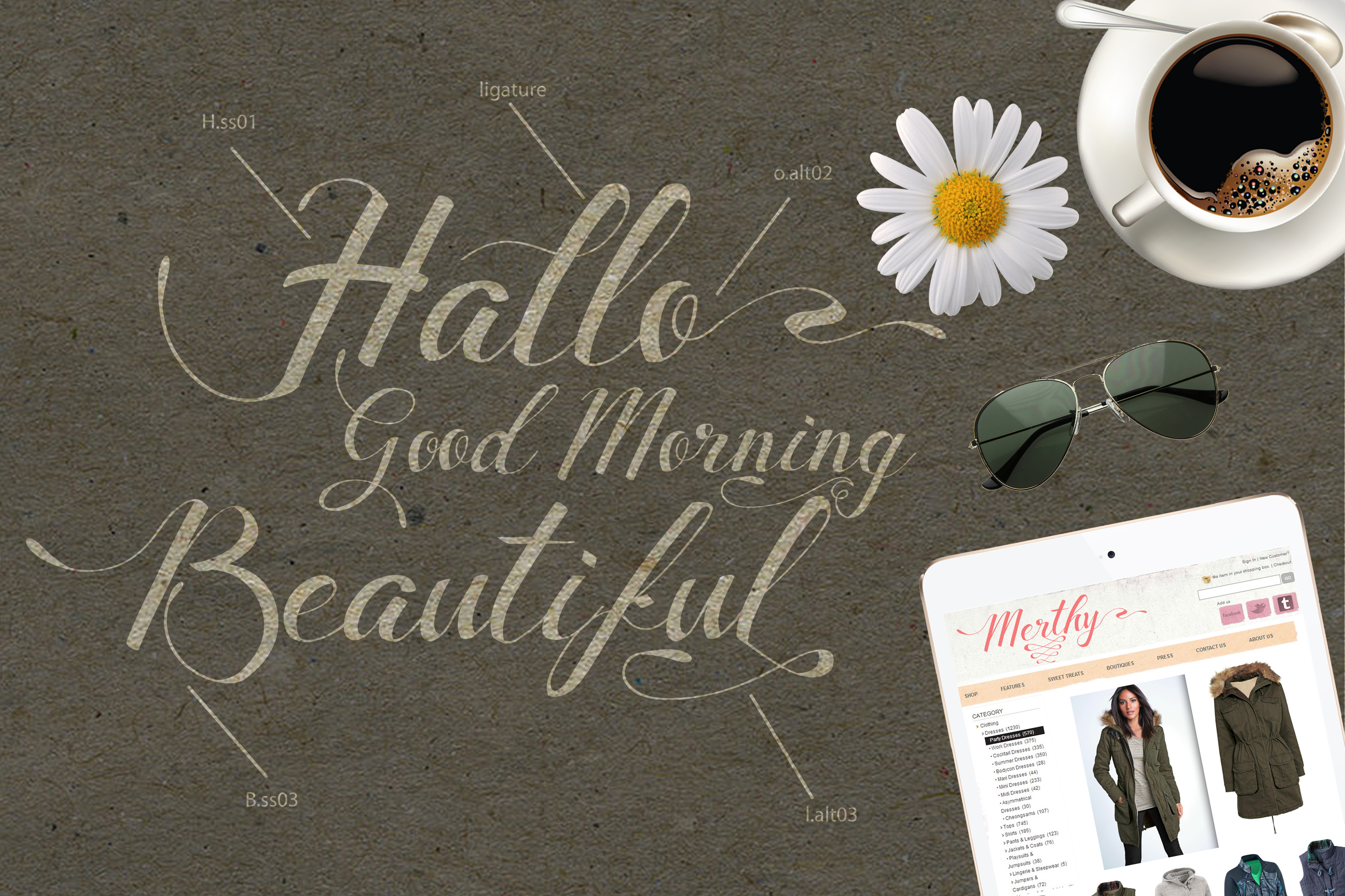 Merthy Font PNG with transparent background - Preview 2