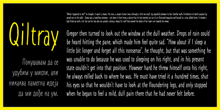 Qiltray Font PNG with transparent background - Preview 1