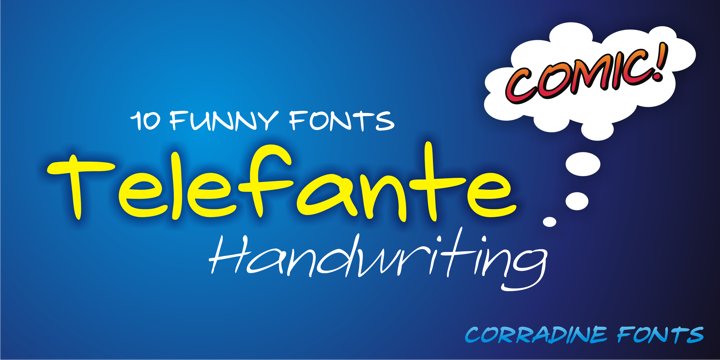 Telefante Family Script & Handwritten Font By Corradine Fonts