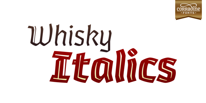 Whisky Italic Family Blackletter Font By Corradine Fonts