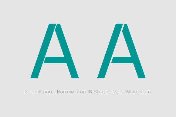 Aguda Stencil Family Font PNG with transparent background - Preview 1