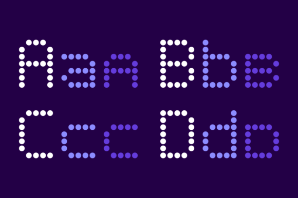 Led Family Font PNG with transparent background - Preview 3