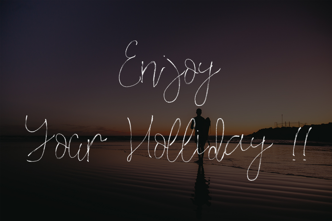 Hollidays Font PNG with transparent background - Preview 1