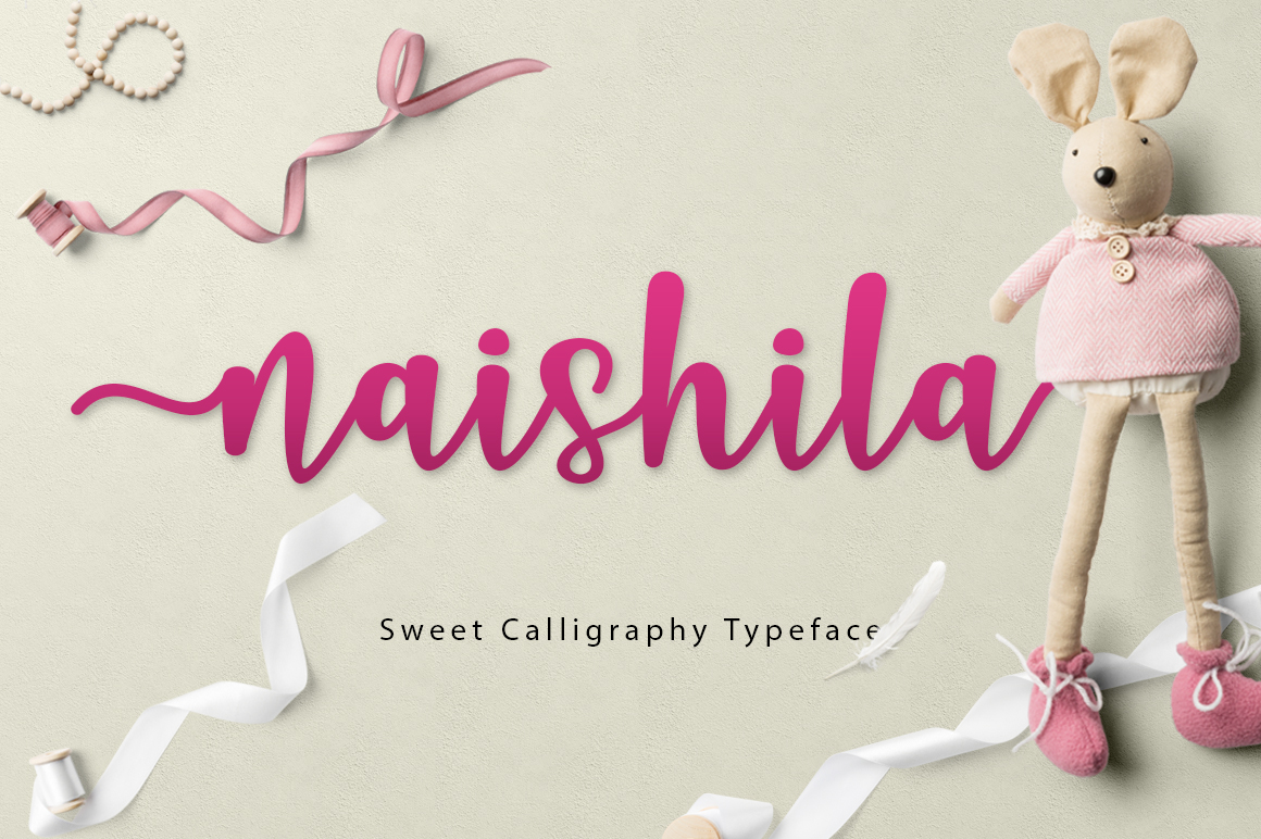 Naishila Script Font PNG with transparent background - Preview 1