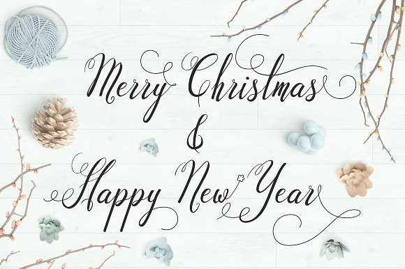 Santa Rose Font PNG with transparent background - Preview 2