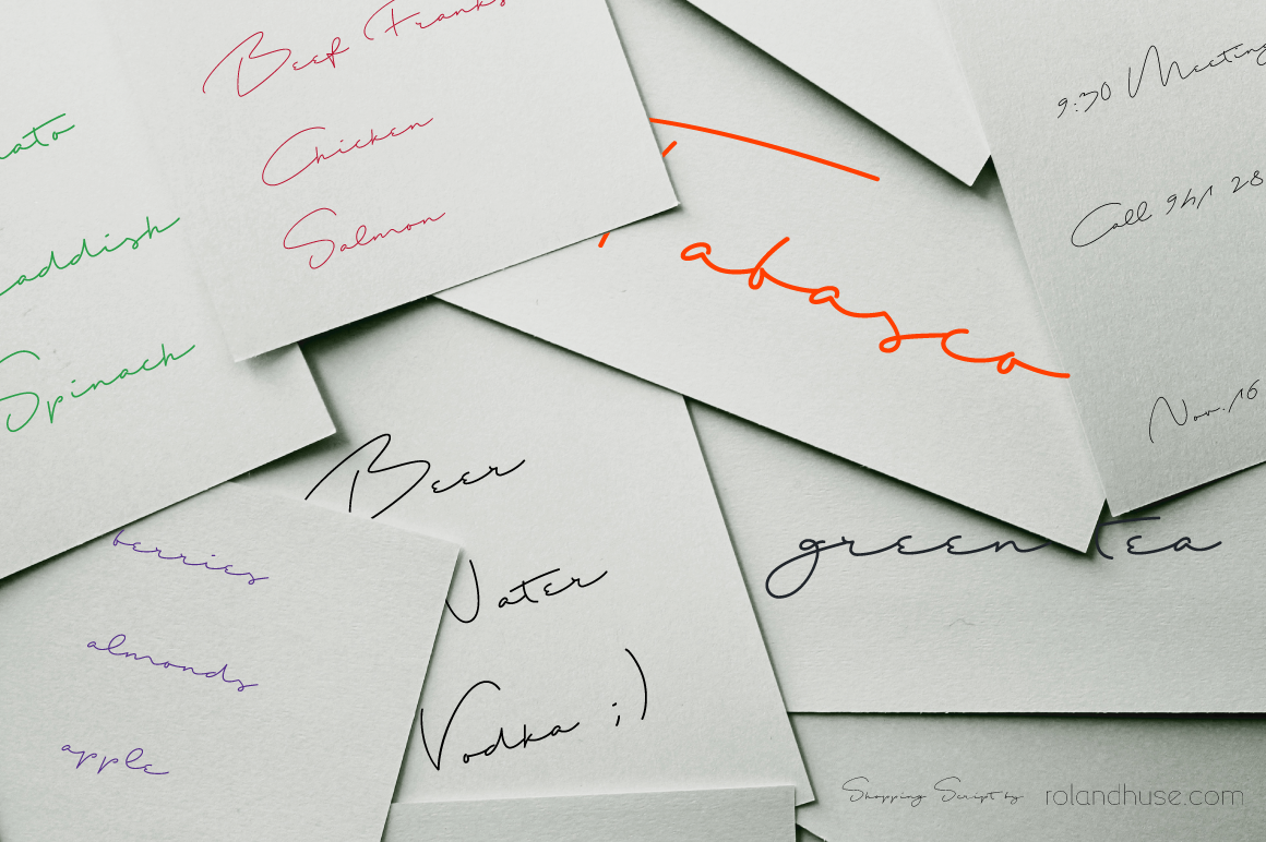 Shopping Script Font PNG with transparent background - Preview 1