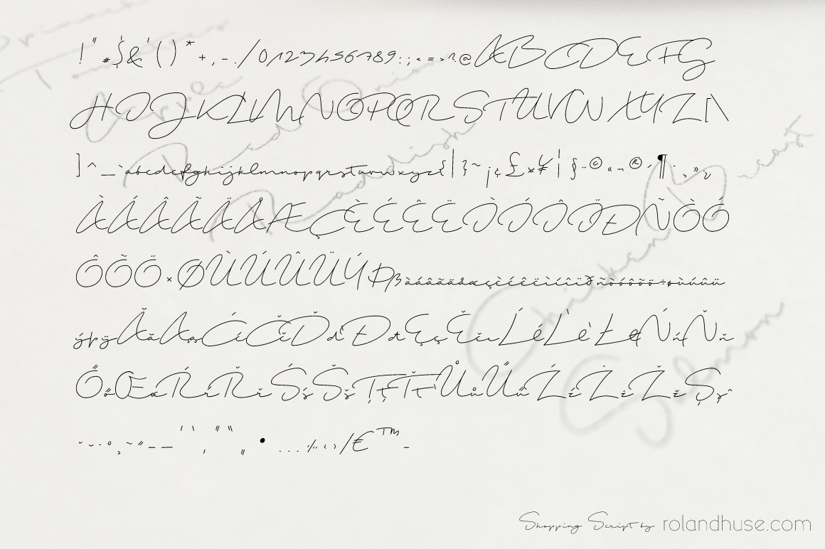 Shopping Script Font PNG with transparent background - Preview 2